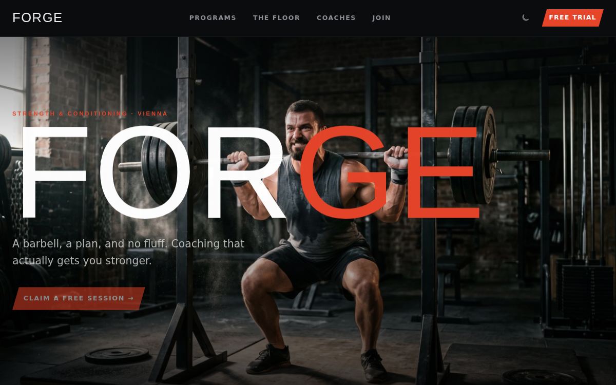 FORGE Fitness-Website