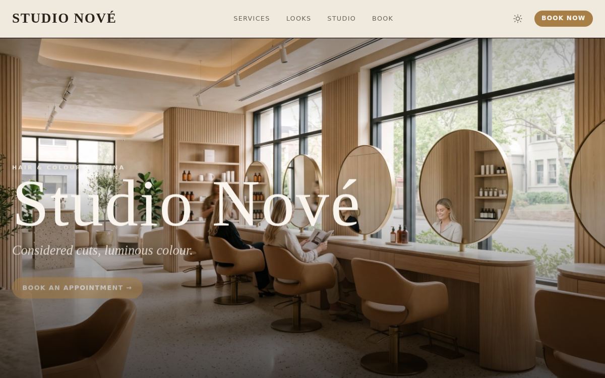 Studio Nové Friseur-Website